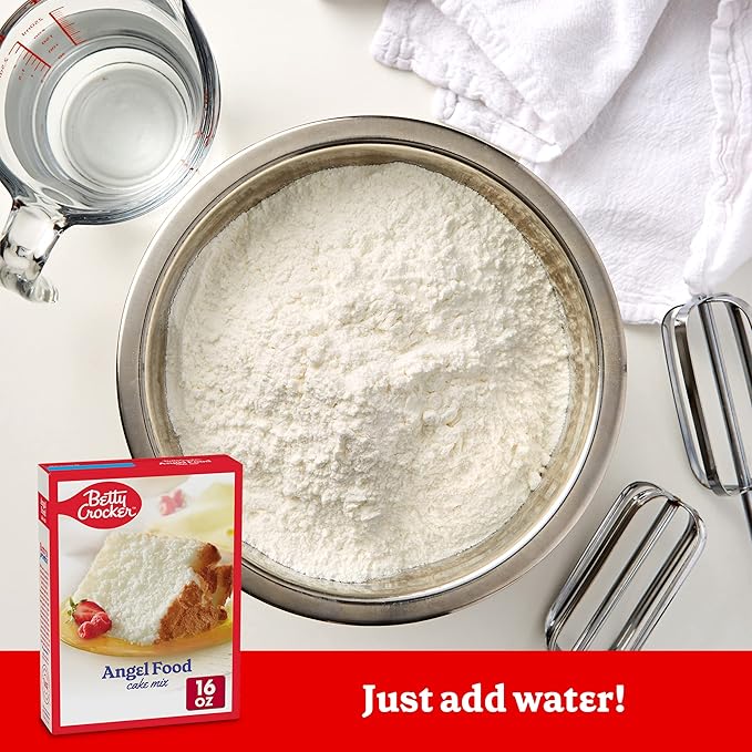 Betty Crocker Angel Food Cake Mix Just Add Water 16 oz (Pack of 12)