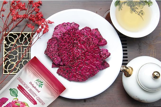 CHAVI Dragon Fruit Chips - Pack of 6 x 2 Oz - Healthy 1 Ingredient Superfood Snack - No Added Sugars or Preservatives - Non-GMO Vegan Gluten-Free (Pack of 6)