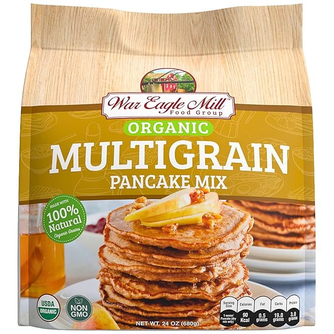 War Eagle Mill Multigrain Pancake Mix Organic 24 oz Bag (2 Pack)