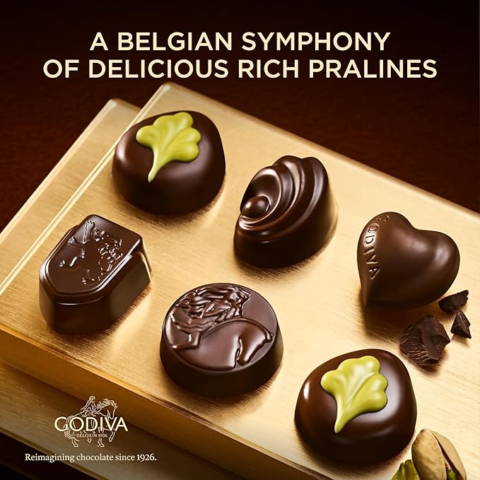 Godiva Gold Dark Chocolate Gift Box Belgian Dark Chocolates with Pralinés Ganaches &amp Caramels Gourmet Gift for Birthdays Holidays Kosher 15 Pc