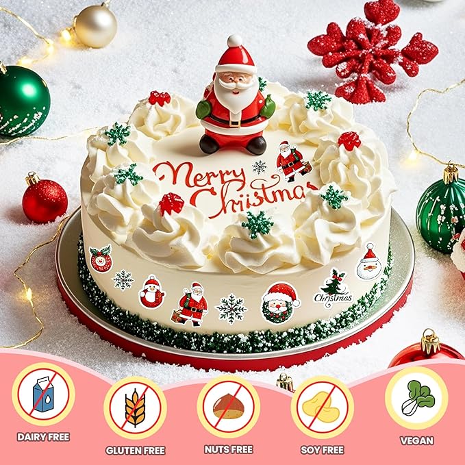 ELFLUENT 25 count Edible Paper A4 11.7 x 8.3 Edible Image Paper Frosting Sheets for Edible Printer Icing Sheets Edible Paper for Cakes Printable Sugar Sheets