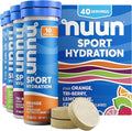 Nuun Sport Electrolyte Tablets with Magnesium Calcium Potassium Chloride &amp Sodium Gluten Free &amp Vegan Mixed Flavors 4 Pack (40 Servings Total)