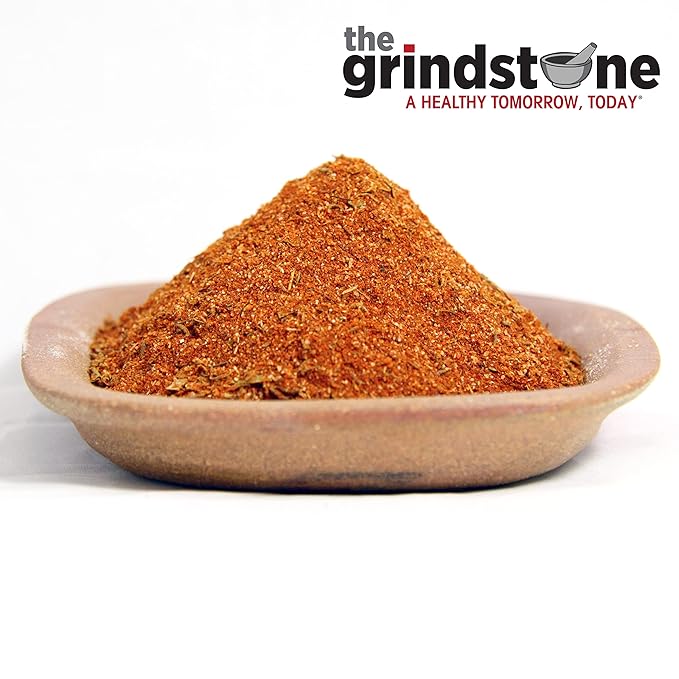 The Grindstone Chicken Rub 18 Spices Perfect for grilling tandoor roast broil 3.50 oz. Glass Jar Pack of 2
