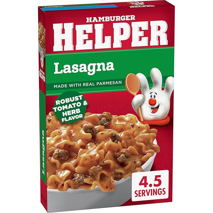 Hamburger Helper Pasta Lasagna 6.9 Ounces 12 per Case.