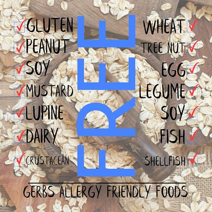 Gerbs Gluten-Free Traditional Rolled Oats 4 lbs. | Premium Grade Resealable Bag | Hearty Texture Ideal for Baking &amp Breakfast | Top 14 Allergen-Free