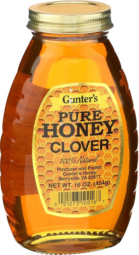 Gunter's Pure Honey Clover Natural 16 Ounces (Pack Of 12)