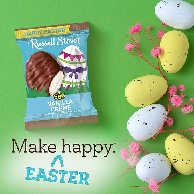 RUSSELL STOVER Easter Vanilla Crème Milk Chocolate Easter Egg 1.3 oz. (Pack of 18)