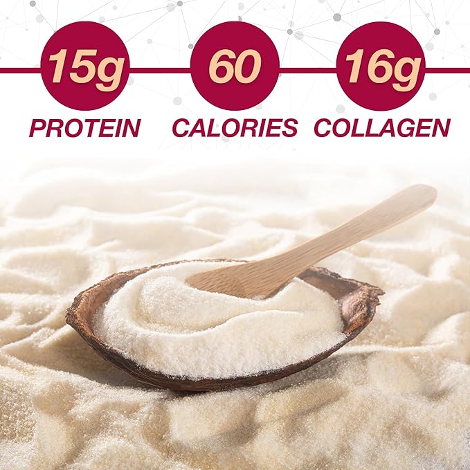 ProtiDIET Collagen Peptides Powder High Protein Keto-Friendly Collagen Supplement to Support Bones and Joints and Promote Healthy Hair and Skin for a Youthful and Radiant Glow
