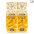 Morelli Organic Gluten Free Pasta Noodles Paccheri - Italian Gourmet Organic Large Circle Tube Made from Corn and Rice Imported Pasta from Italy - 8.8 oz - Pack of 2