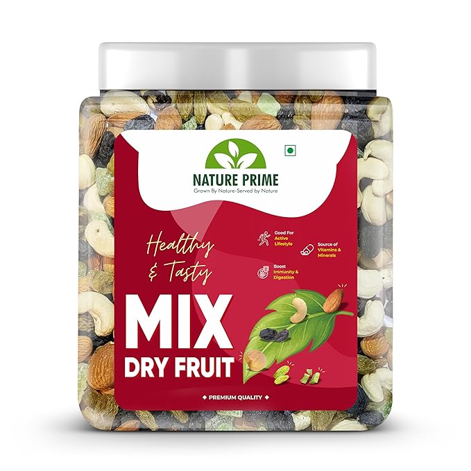 NATURE PRIME Mixed Dry Fruits 1kg (Jar Pack)