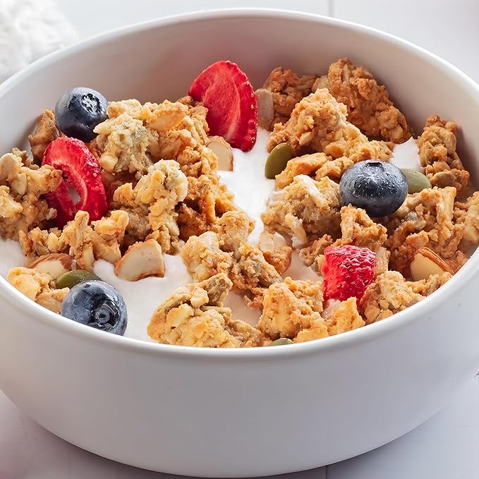 Carbonaut Gluten Free Granola Strawberry Vanilla Crisp | Keto-Certified &amp Non-GMO | Perfect Keto Granola For Cereal Yogurt or Snacking | Only 3g of Carbs Per Serving 10 oz (Pack of 6)