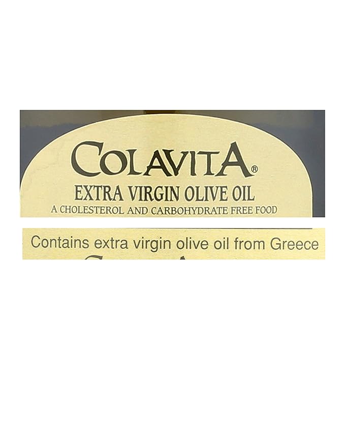 Colavita Greek Extra Virgin Olive Oil Pack of 2 Glass Bottle