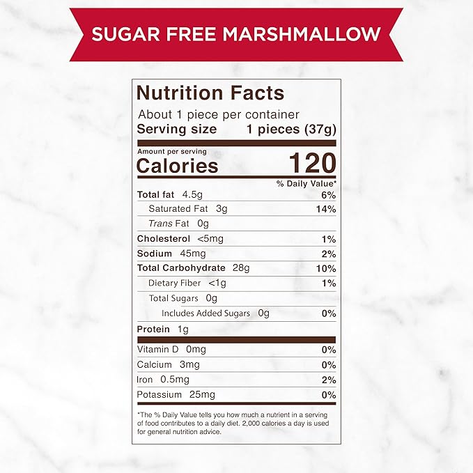 RUSSELL STOVER Valentine's Day Sugar Free Marshmallow Chocolate Candy Heart 1.3 oz. (Pack of 18)