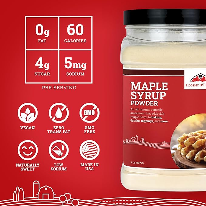 Hoosier Hill Farm Maple Syrup Powder 2LB (Pack of 1)