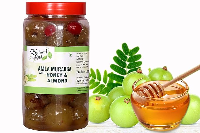Natural Diet Honey AMLA MURABBA No Added Sugar 1Kg ||Traditional Taste || (A Return to The Natural and Ancient Food of Our Race)
