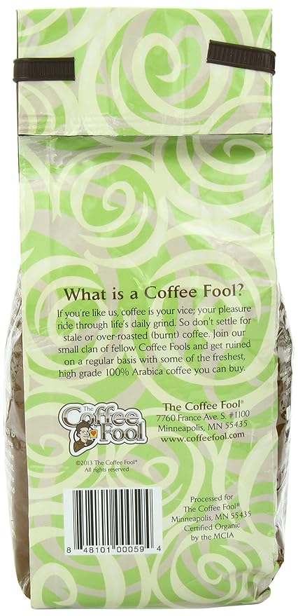 Coffee Fool's Organic Fair Trade Guatemalan Antigua (Whole Bean) (Pack of 2)