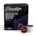 Brooklyn Beans Brooklyn Bridge Blend Gourmet Coffee - Compatible with Keurig 2.0 K Cup Brewers 40 Count Rich and Bold Medium Roast