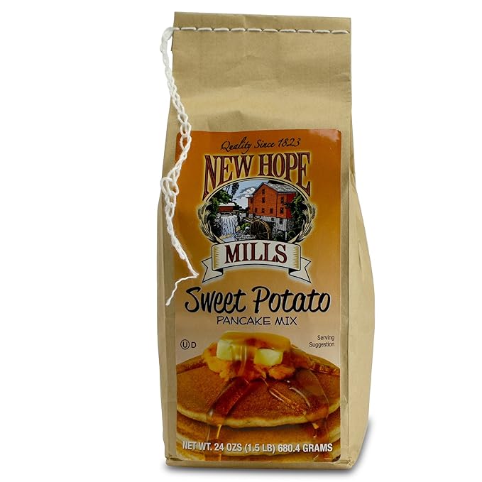 New Hope Mills Flavored Pancake Mix- Two 24 oz. Bags- Your Choice of 5 Different Varieties (Sweet Potato)