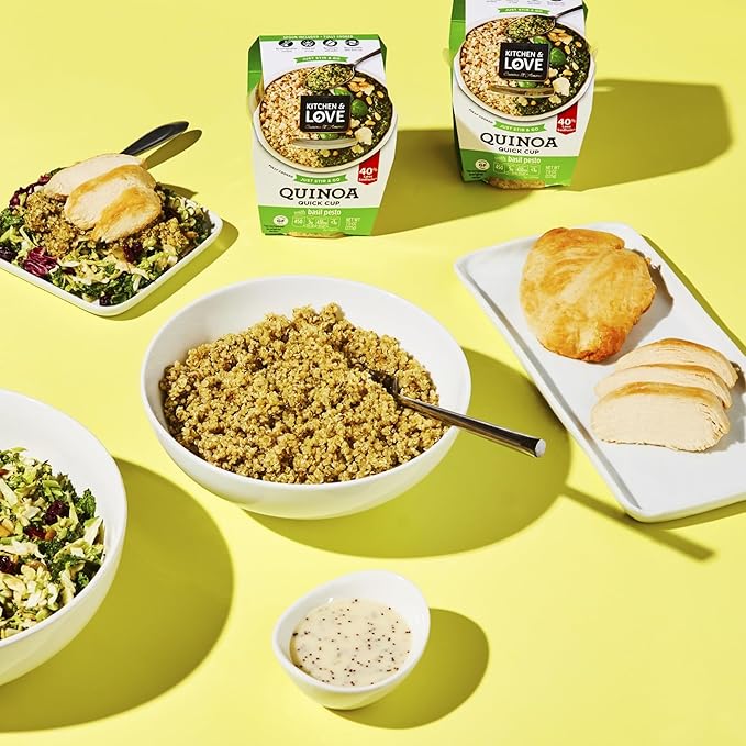 Kitchen &amp Love Quinoa Quick Meal Variety Box 6-Pack | Gluten Free Ready-to-Eat No Refrigeration Required
