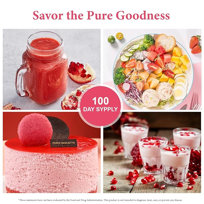 Organic Pomegranate Juice Powder Pure Pomegranate -Fruit Freeze Dried Powder Natural Vitamin C Vegan Sweetener Superfoods for Smoothies Yogurt &amp Shake Gluten Free Non GMO 1 lb