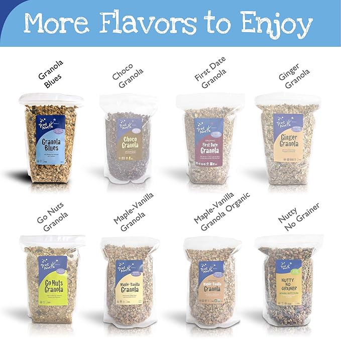 True North Granola – Granola Blues with Dried Blueberries Almonds and Cashews All Natural and Non-GMO Bulk Bag 5 lb.
