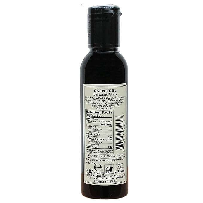 Italian Natural Flavored Raspberry Balsamic Glaze 5.1 Ounce 2 Per Case
