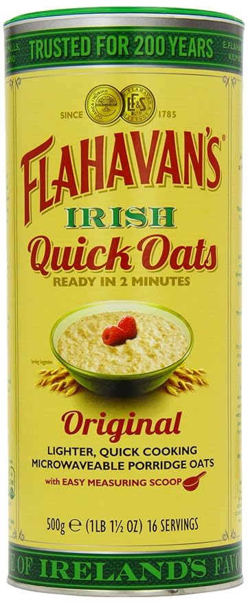 Flahavans Quick Oats Drum 500 g (Pack of 6)