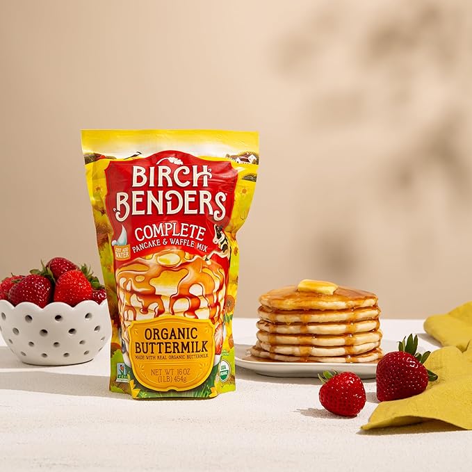 Birch Benders 40 oz Organic Classic &amp 16 oz Organic Buttermilk Pancake &amp Waffle Mix