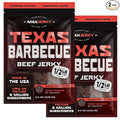 MaxJerky Texas Barbecue Beef Jerky Smoked Pepper Flavored Jerky 88 Grams of Protein 8 OZ (2 Pack)