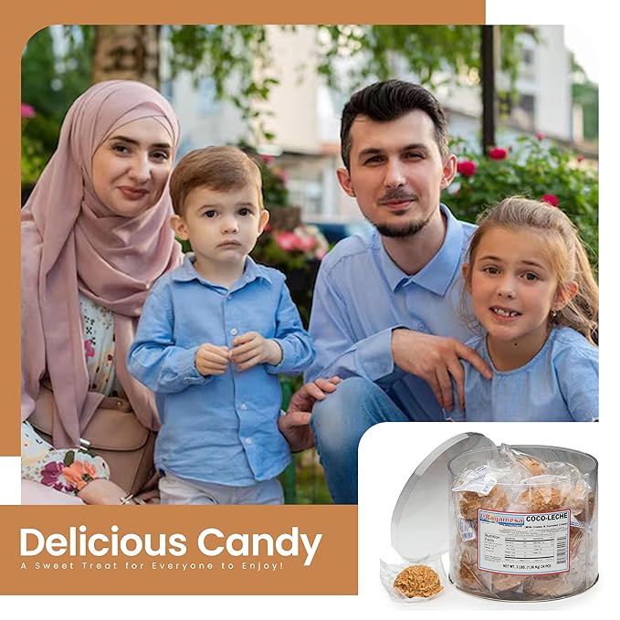 La Bayamesa-Coco Leche -Coconut Candy Yogurt &amp Milk Candy Snack- Coco Blanco - Perfect for Sharing - Light and Flaky - pack 24.