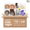 Oats Overnight Dessert Variety Pack - High Protein High Fiber Breakfast Protein Shake - Gluten Free Oatmeal Non GMO High Protein Oatmeal - Salted Toffee Chocolate Satin Pie &amp More Flavors (24 P