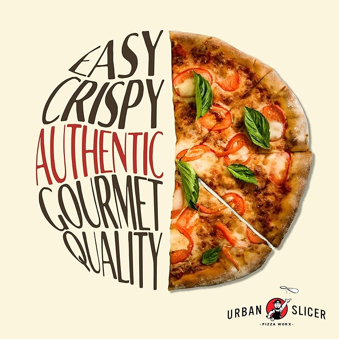 Urban Slicer Pizza Worx - Neapolitan Style Pizza Dough - At-Home Pizza Making Kit for Classic Artisan Crust - 13.4 oz. Bags - 3 Pack - Makes 6 Pizzas