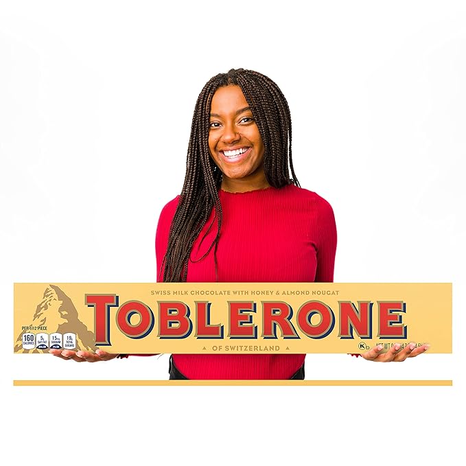 Toblerone Swiss Milk Chocolate Giant Candy Bar with Honey and Almond Nougat 9 lb 14.7 oz