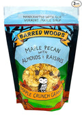 Barred Woods Maple Crunch Granola - Maple Pecan with Almonds and Raisins - Sweetened With Only Our Own Vermont Organic Maple Syrup and Maple Sugar - 10oz Bag (Case of 3 Bags)