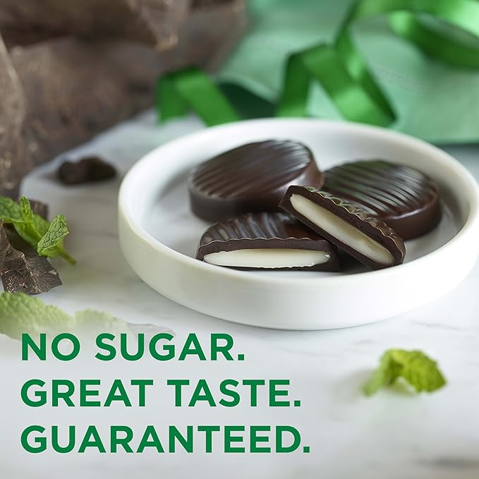RUSSELL STOVER Sugar Free Dark Chocolate Mint Patties Candy 2 oz. bag (Pack of 10)