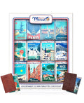 Sacré Marcel – Map of France Gift Box with 12 Mini Chocolate Bars Assorted French Chocolates Individually Wrapped Dark Chocolate Almond Milk Chocolate Hazelnut 3.5oz