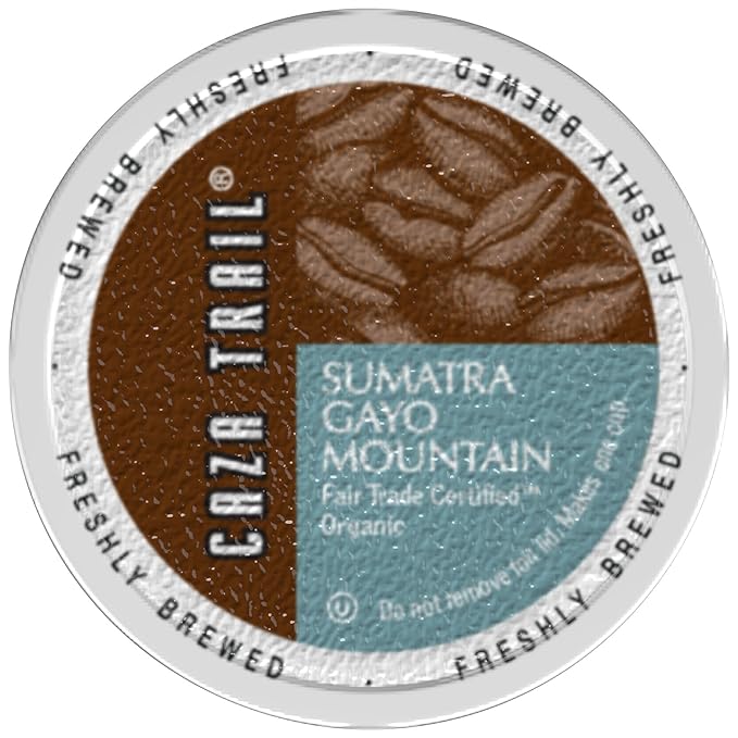 Caza Trail Coffee Organic Sumatra Gayo Mountain 52 Single Serve Cups