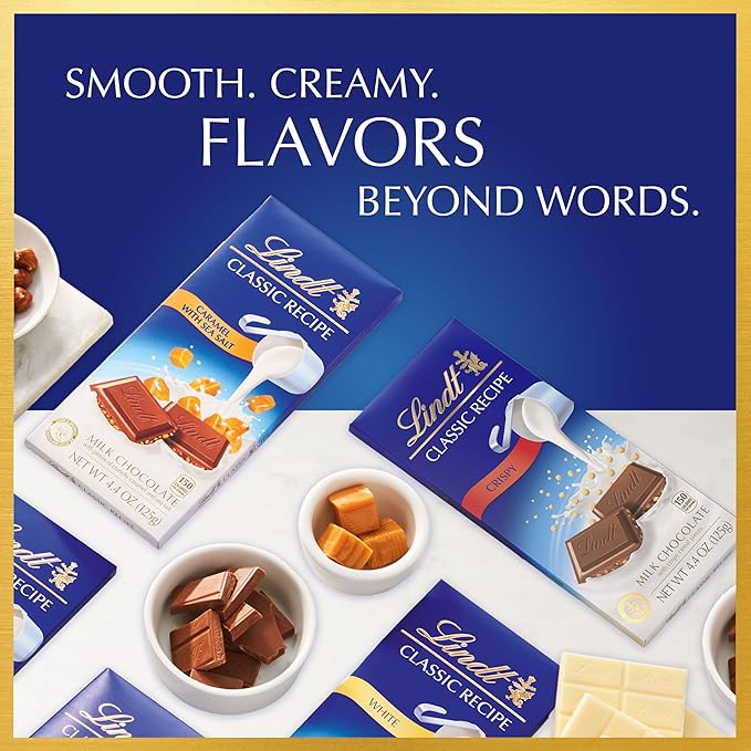 Lindt CLASSIC RECIPE Crispy Milk Chocolate Candy Bar Milk Chocolate 12 Pack 4.4 oz.
