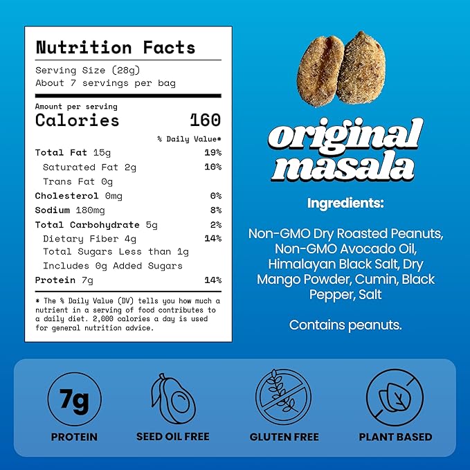 Confusion Snacks Original Salted Peanuts – Salty Flavored Snacks Seed Oil Free High Protein Snack Vegan Gluten-Free Keto Guilt-Free Salty Snacking 3-Pack