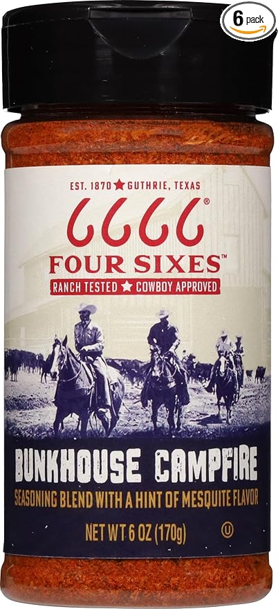 6666 Four Sixes Bunkhouse Campfire Seasoning 6 Ounce (Pack of 6)
