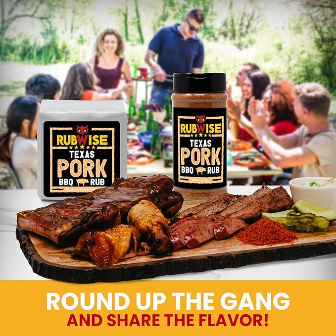Texas Style Hickory Rub &amp Pork Rub by Rubwise | BBQ Rub &amp Spices for Smoking &amp Grilling | Dry Rubs | Great on Brisket Chicken Ribs Pork &amp Turkey Chops Pork Butt Tenderloin &amp