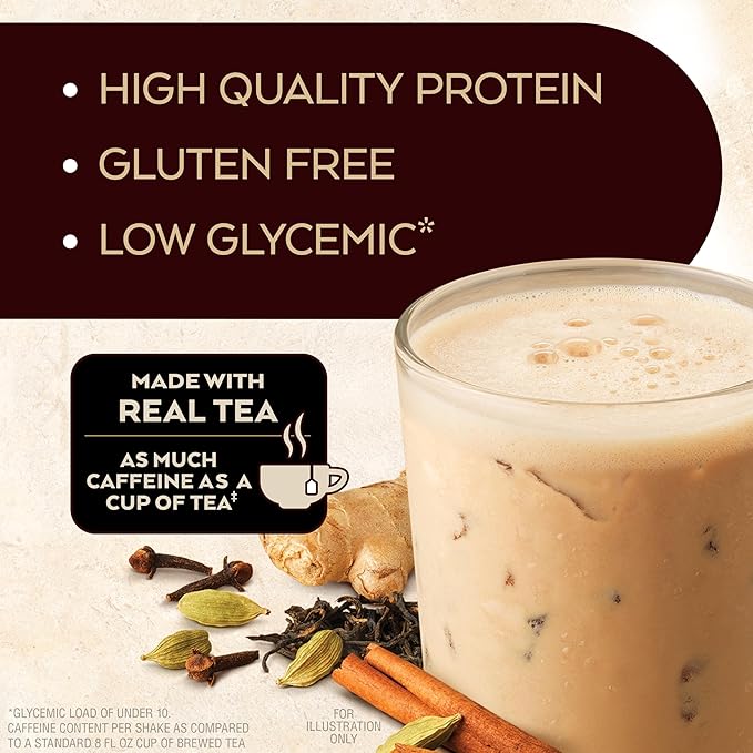 Atkins Chai Tea Latte Protein Shake with 15g Protein 3g Net Carb 1g Sugar + Atkins Peanut Butter Protein Wafer Crisps with 10g Protein 4g Net Carb 1g Sugar 5 Count