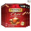 Twinings Chai Black Tea Individually Wrapped Bags 50 Count (Pack of 6) Sweet Savoury Spices Caffeinated Enjoy Hot or Iced 300 Teabags