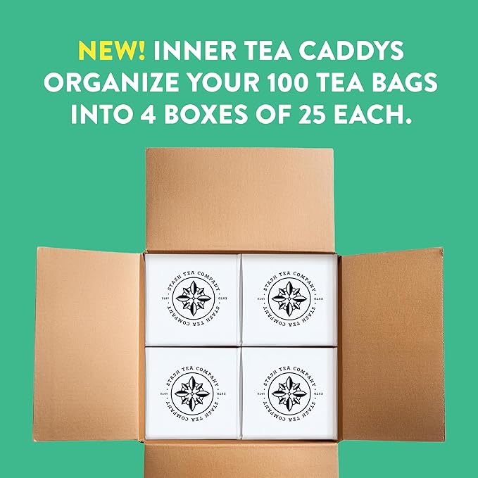 Stash Tea Ginger Peach Green Tea &amp Matcha Blend Box of 100 Tea Bags (Packaging May Vary)
