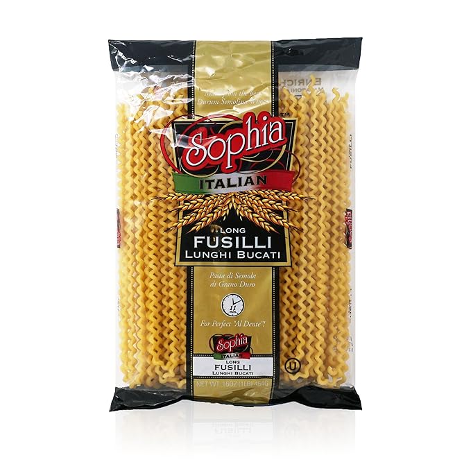 Sophia Pasta Long Fusilli Col Buco - 16oz (4-pack)