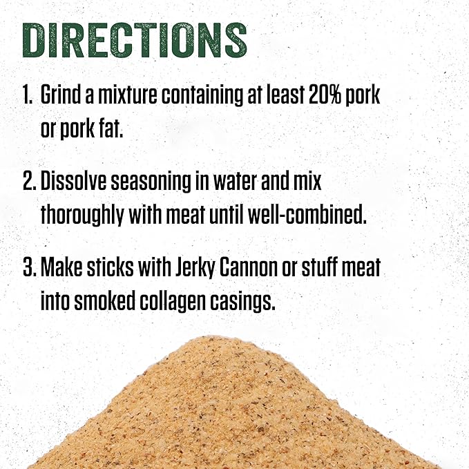 LEM Products Backwoods Original Snack Stick Seasoning Sausage Kit Ideal for Wild Game Seasons Up to 20 Pounds of Meat 1 Pound 2.7 Ounce Package with Pre-Measured Cure Packet Included
