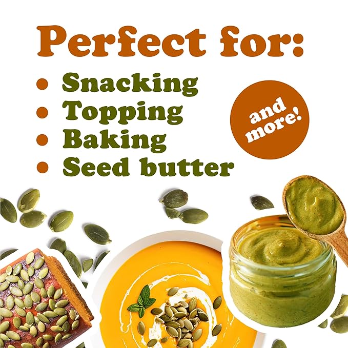 Food to Live Dry Roasted Pumpkin Seed with Himalayan Salt 1 Pound – Oven Roasted Pepitas Lightly Salted No Oil Perfect for Baking and Salads Keto Vegan Kosher Bulk