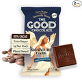 THE GOOD CHOCOLATE – Dark Chocolate Bars with Zero Sugar &amp Lower Net Carbs – Keto Chocolate Bar with Lower Calories All Natural and Non-GMO Keto Snacks 2.5 oz (2 Bars Starter Pack)