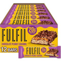 FULFIL Protein Bars Chocolate Peanut Caramel Flavored Gluten Free with 20g Protein Pantry Staples 12 Count