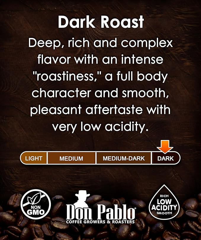 Don Pablo Signature Blend - Limited Edition Dark Roast Gourmet Coffee 100% Arabica Whole Bean Non-GMO Low Acidity 2 Pound (2 lb) Bag
